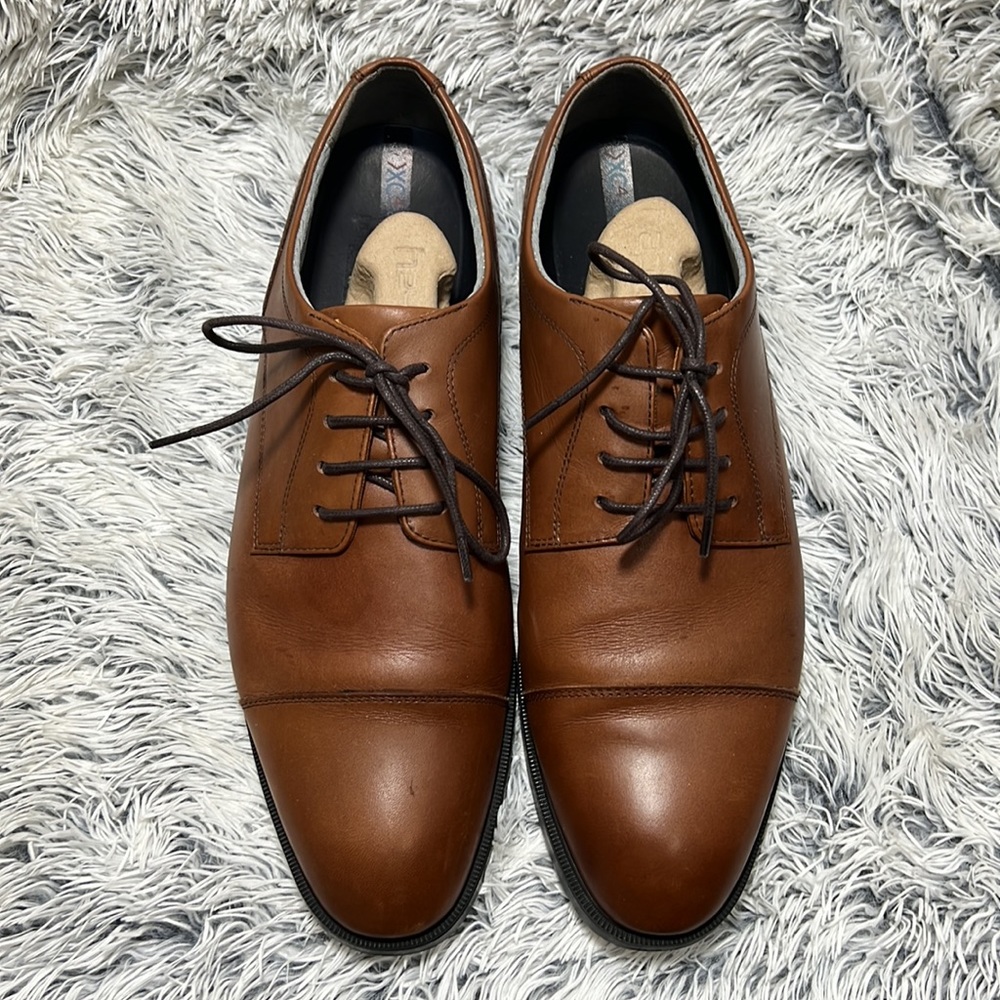 Johnston & Murphy Sz 13 Brown Leather Dress Shoes - Picture 2 of 13